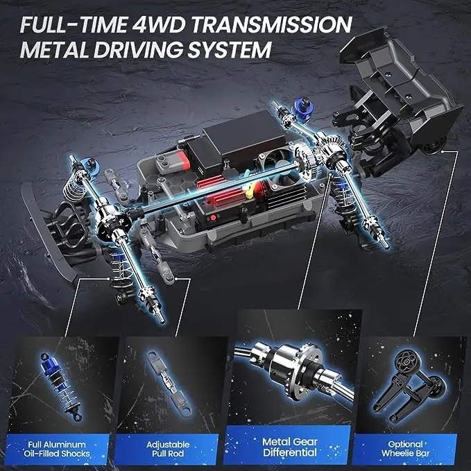 H16E Brushless Extreme High Speed RC Truck, Max 70kph