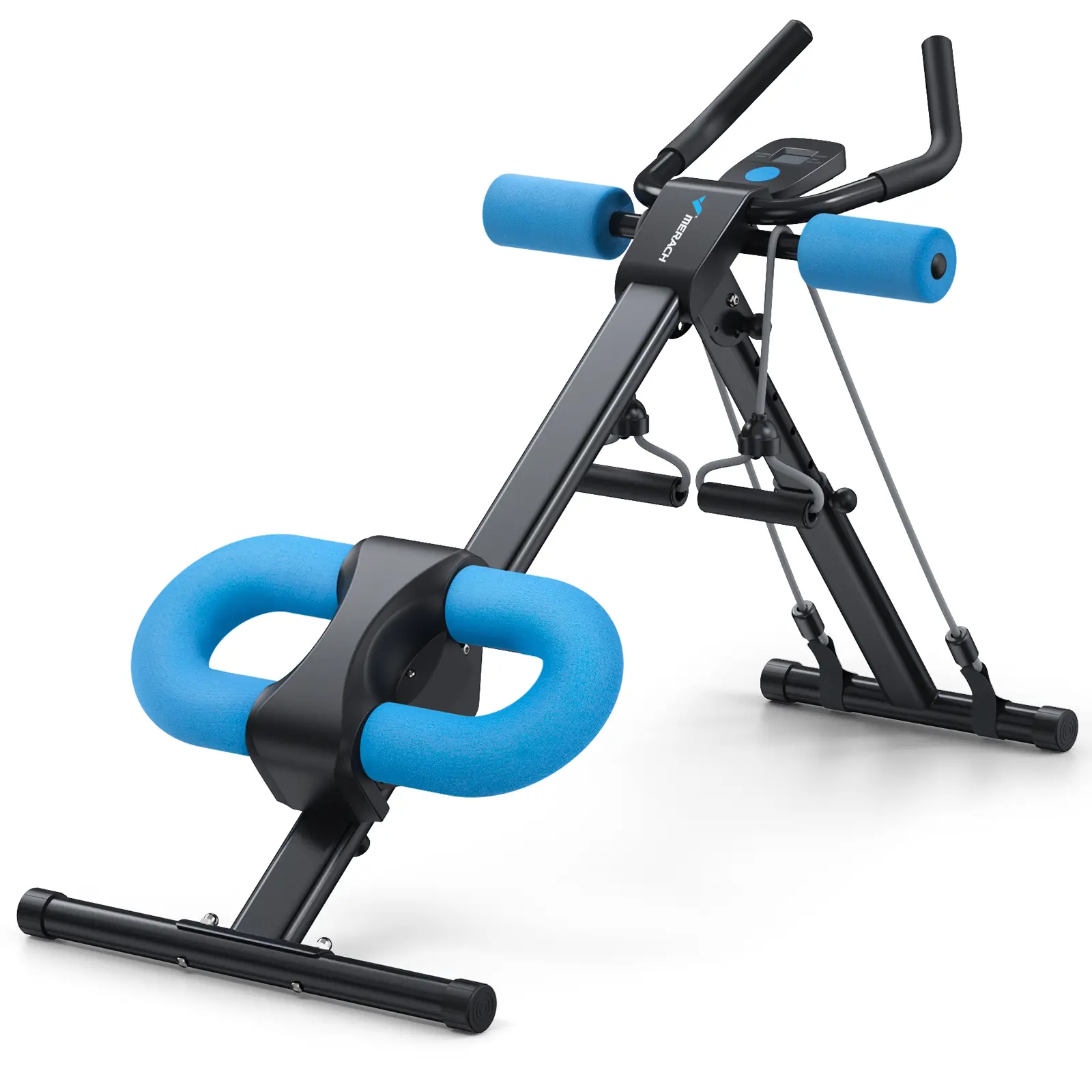 Dual Track Ab Trainer with LCD Monitor, 440lbs Weight Capacity,Foldable for Easy Storage, Ergonomic Supportive Design, Tones Waist Abs Arms Legs Hips, Ideal for Home Gym Beginners & Daily Fitness Enthusiasts