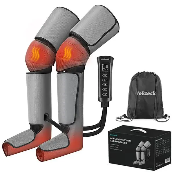 Air Compression Leg Massager Black Calf & Foot Massager Adjustable Massage Boots for Home Office Use with 3 Modes & 2 Timers Comfort Gifts for Mom Dad - Relaxing