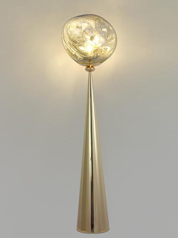 Twisted dynamic Glass Cone Floor Lamp