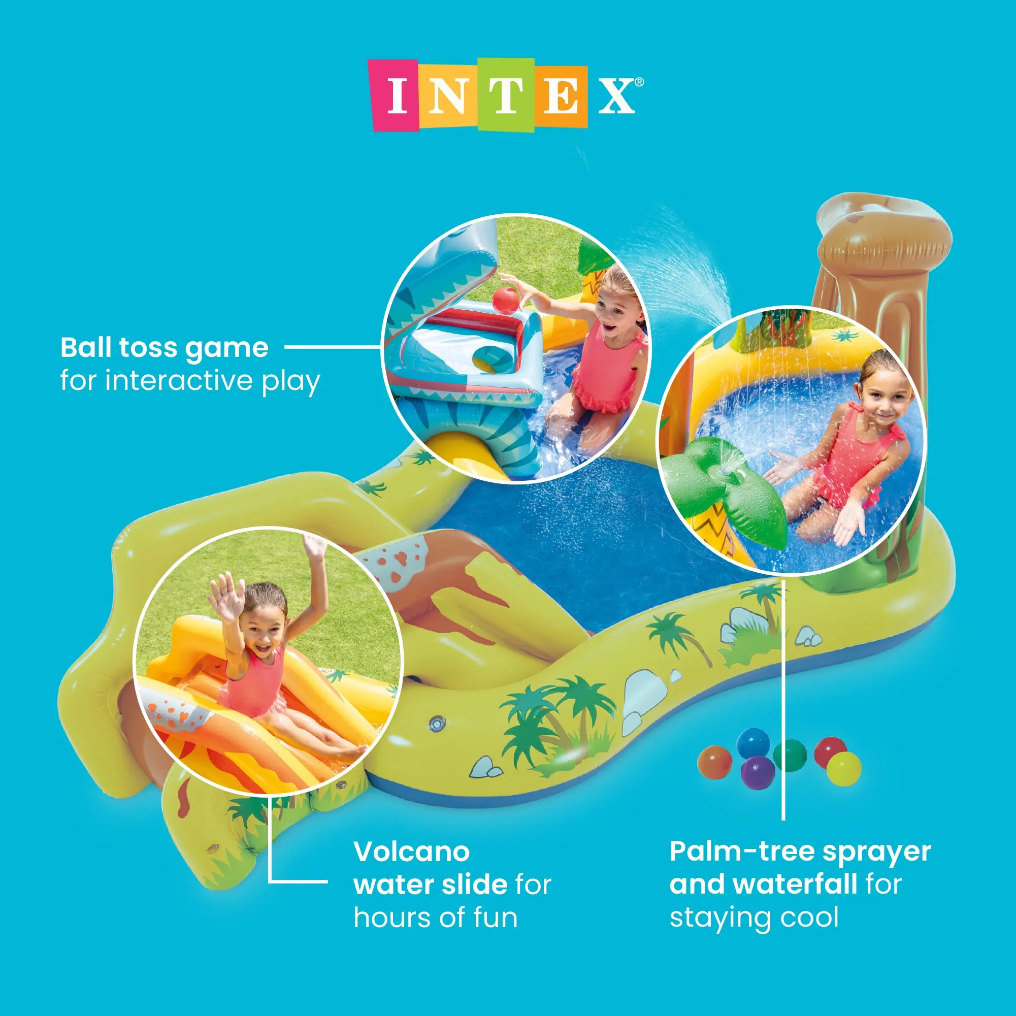 Inflatable Dinosaur Water Park – Kids Outdoor Splash Pool with Water Slide, Sprayer & Summer Backyard Fun