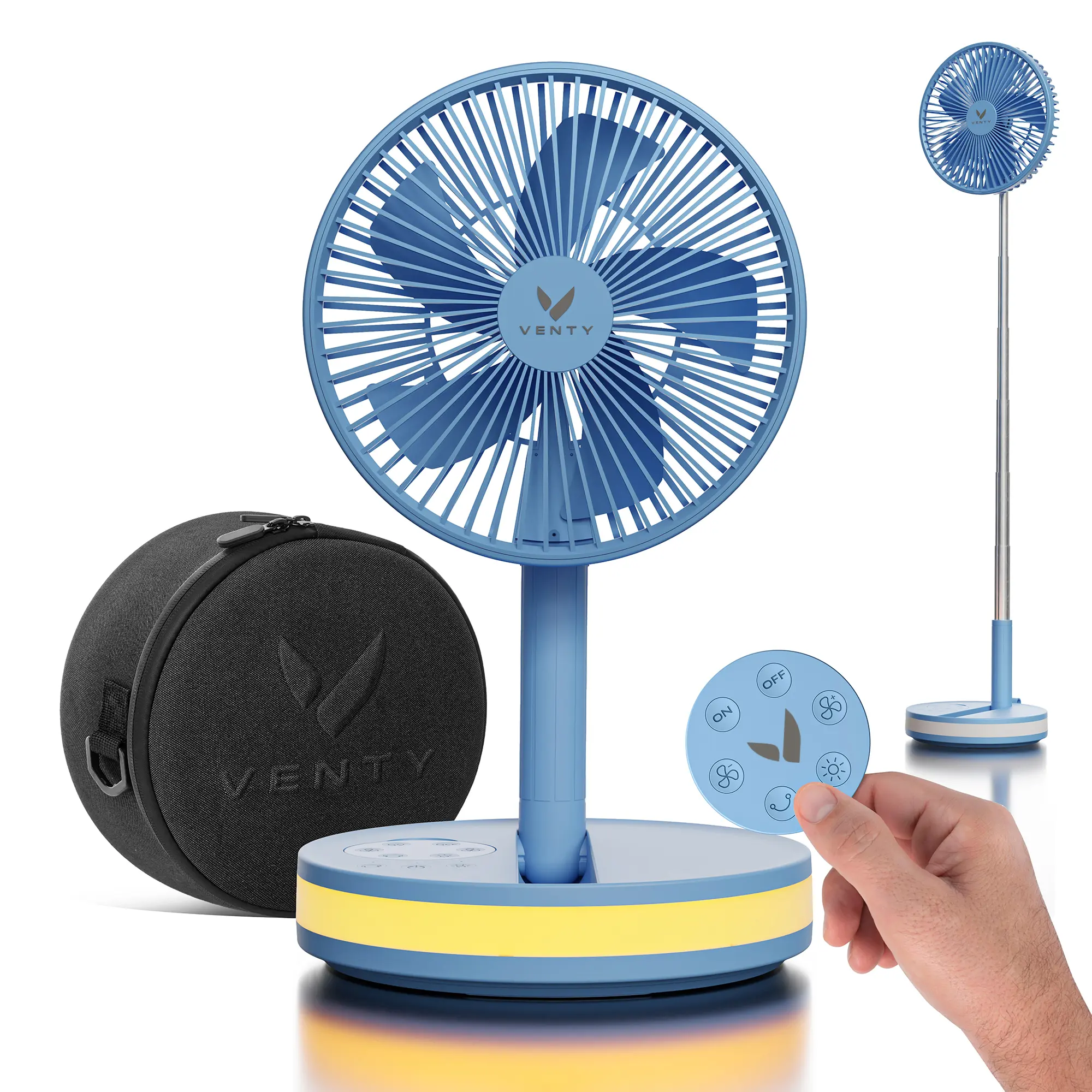 Portable Rechargeable Fan – Powerful Cooling, Long Battery Life & Travel-Friendly Design