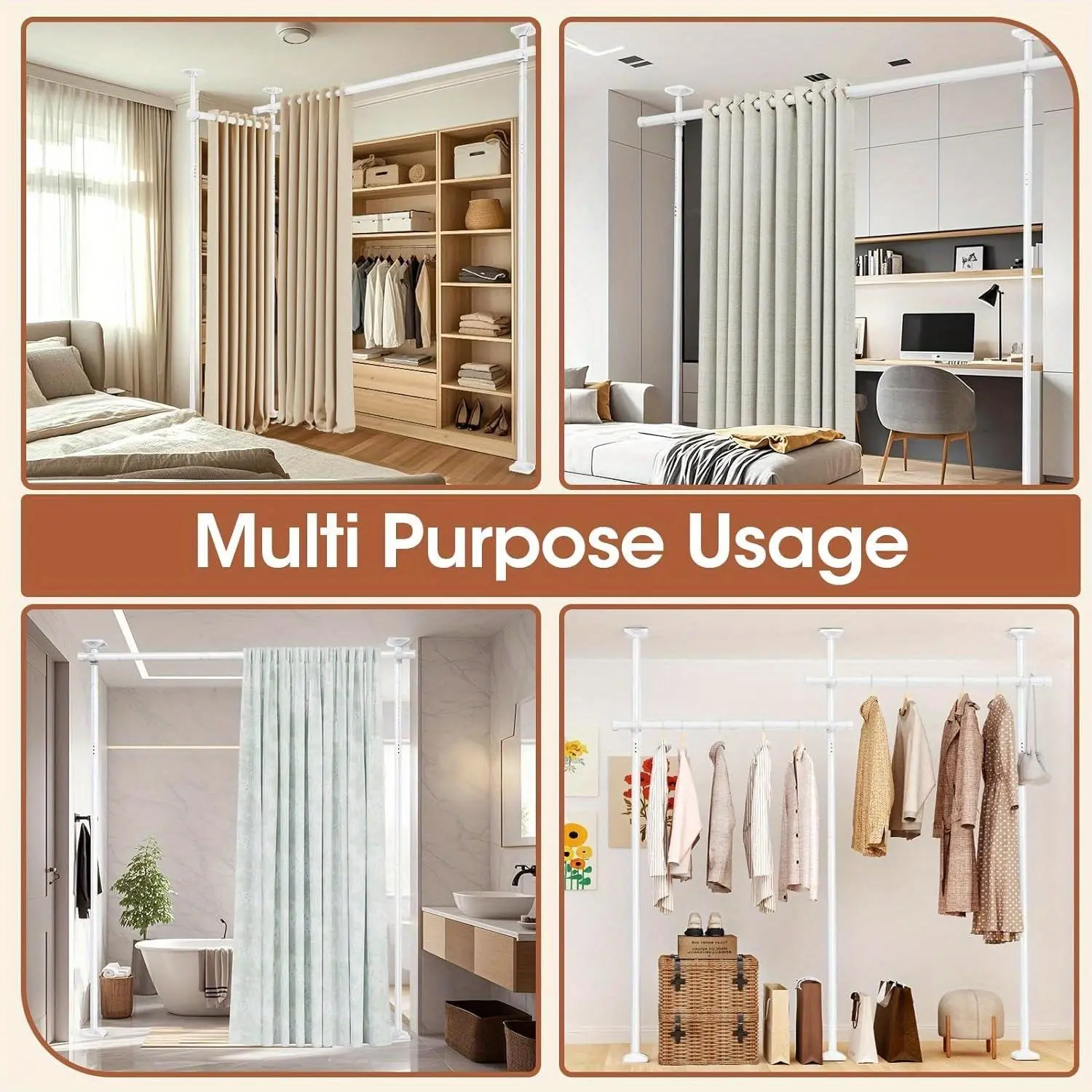 Adjustable Bedroom Partition Rod