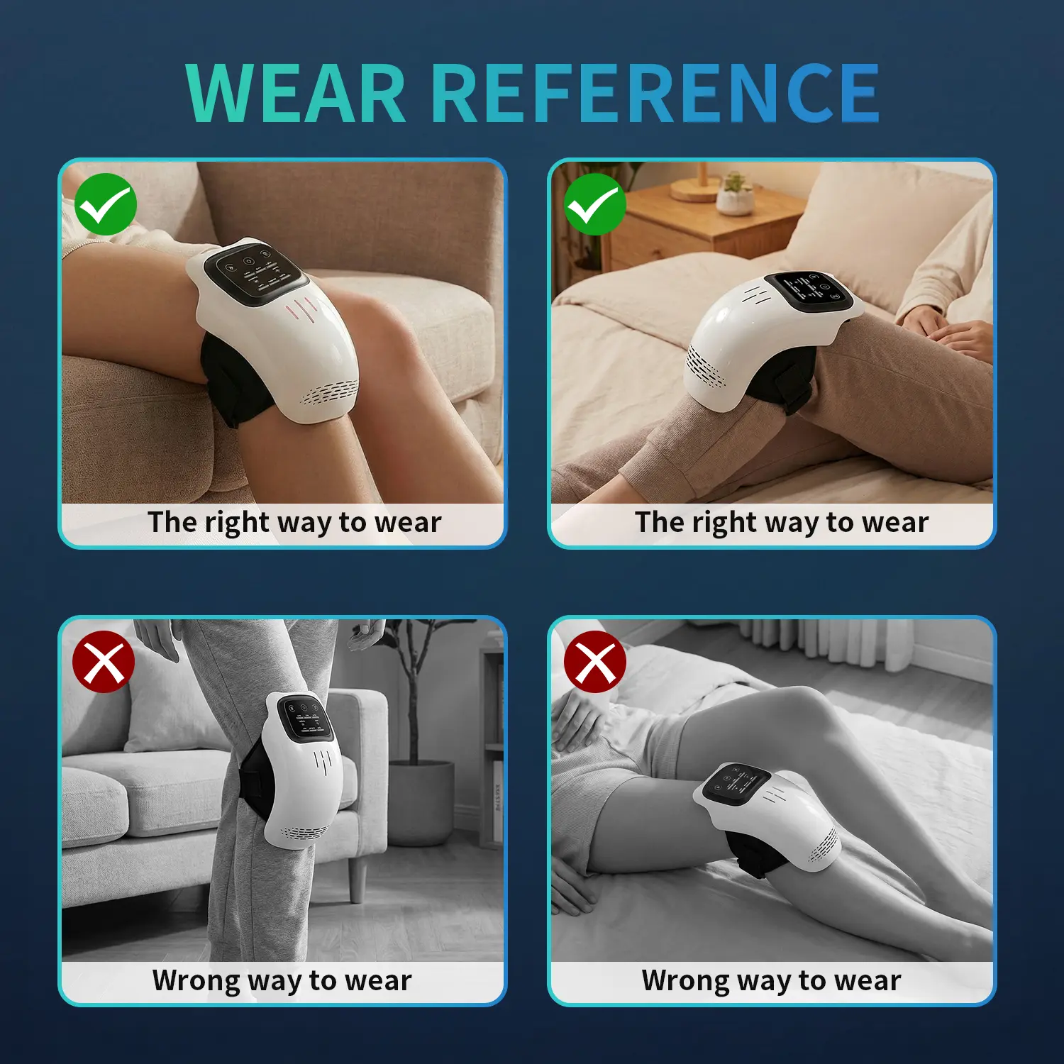 1 Piece Portable Comfort Electric Knee Massager Rechargeable Knee Massage Machine, Personal Care Appliances Gifts