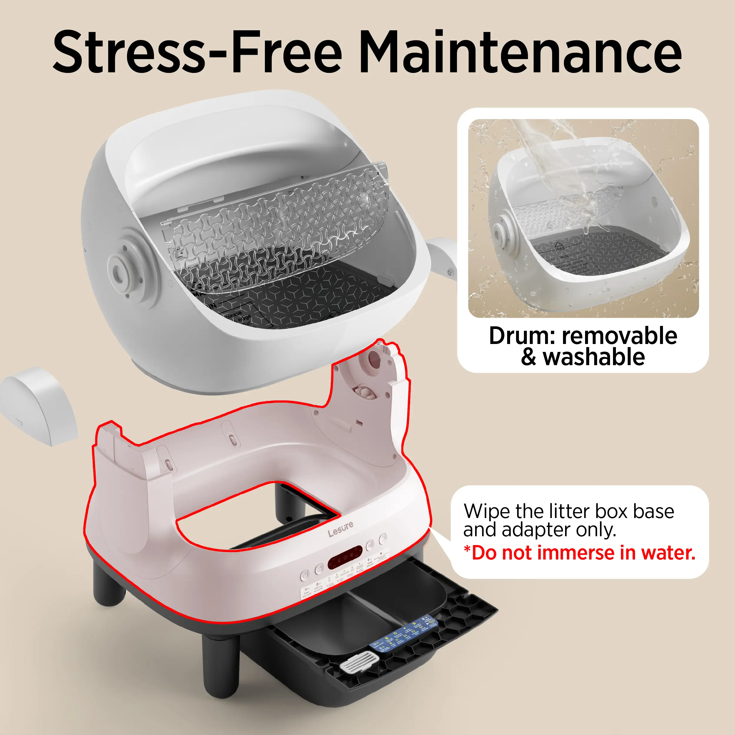 Self-Cleaning Cat Litter Box – App-Controlled Automatic Scooper with Odor Control, Safety Sensors & Waste Bags Included