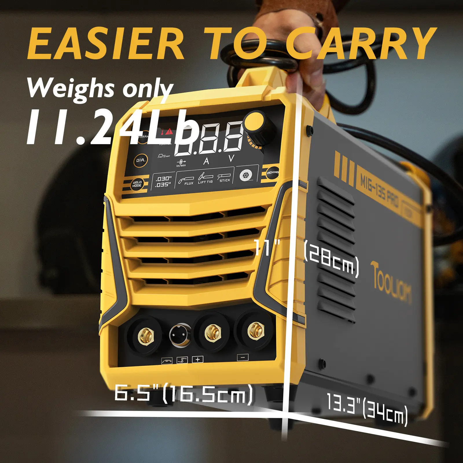 Flux Core Welder - 135A 110V 3-in-1 Gasless MIG/Lift TIG/MMA Welding Machine, Inverter Wire Feed Welder for Home DIY, Includes Gloves & E71T-GS Wire