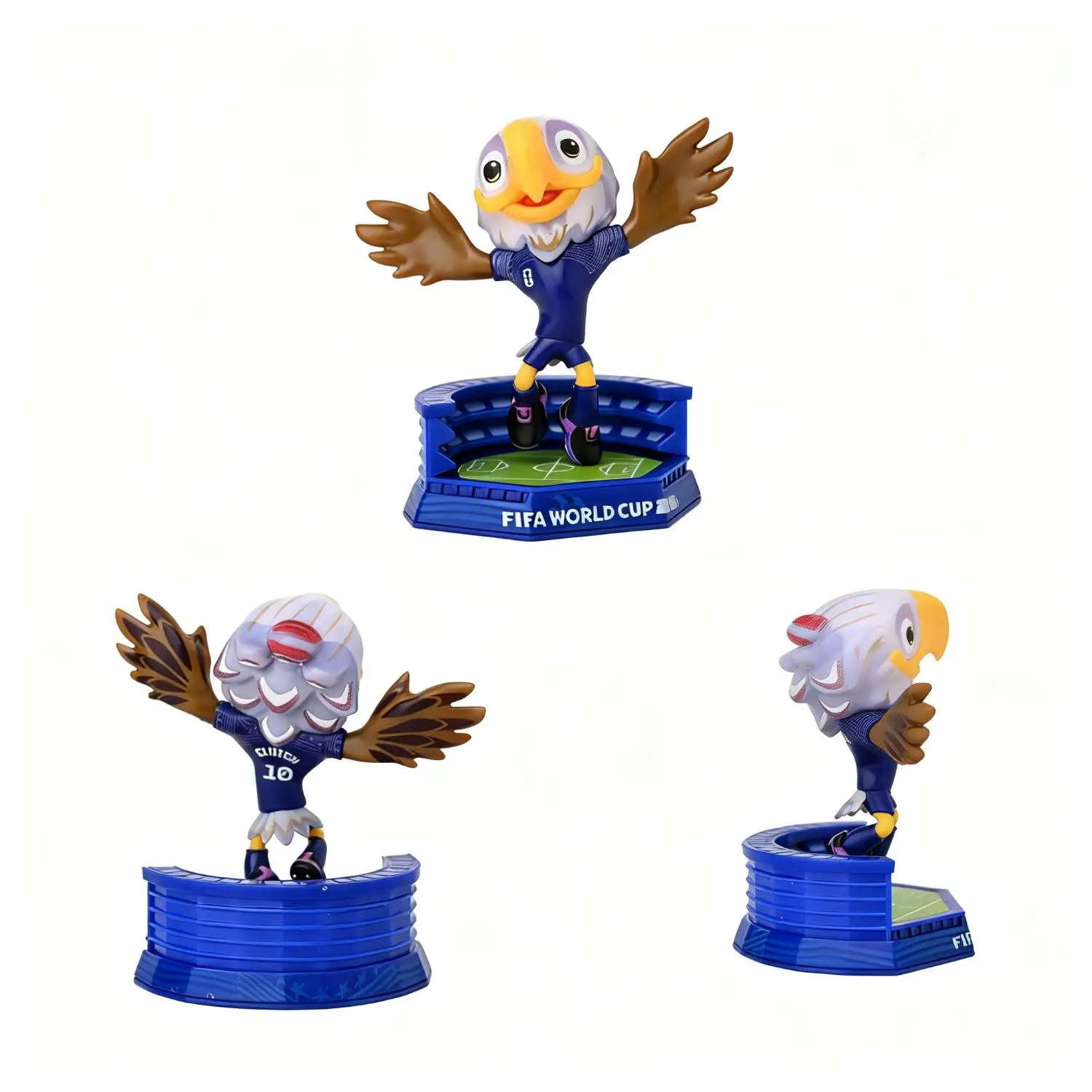 [Set of 3] 2026 World Cup Mascot Official Licensed Toy Figurines Collectable Soccer (Maple, Zayu & Clutch) Summervibes