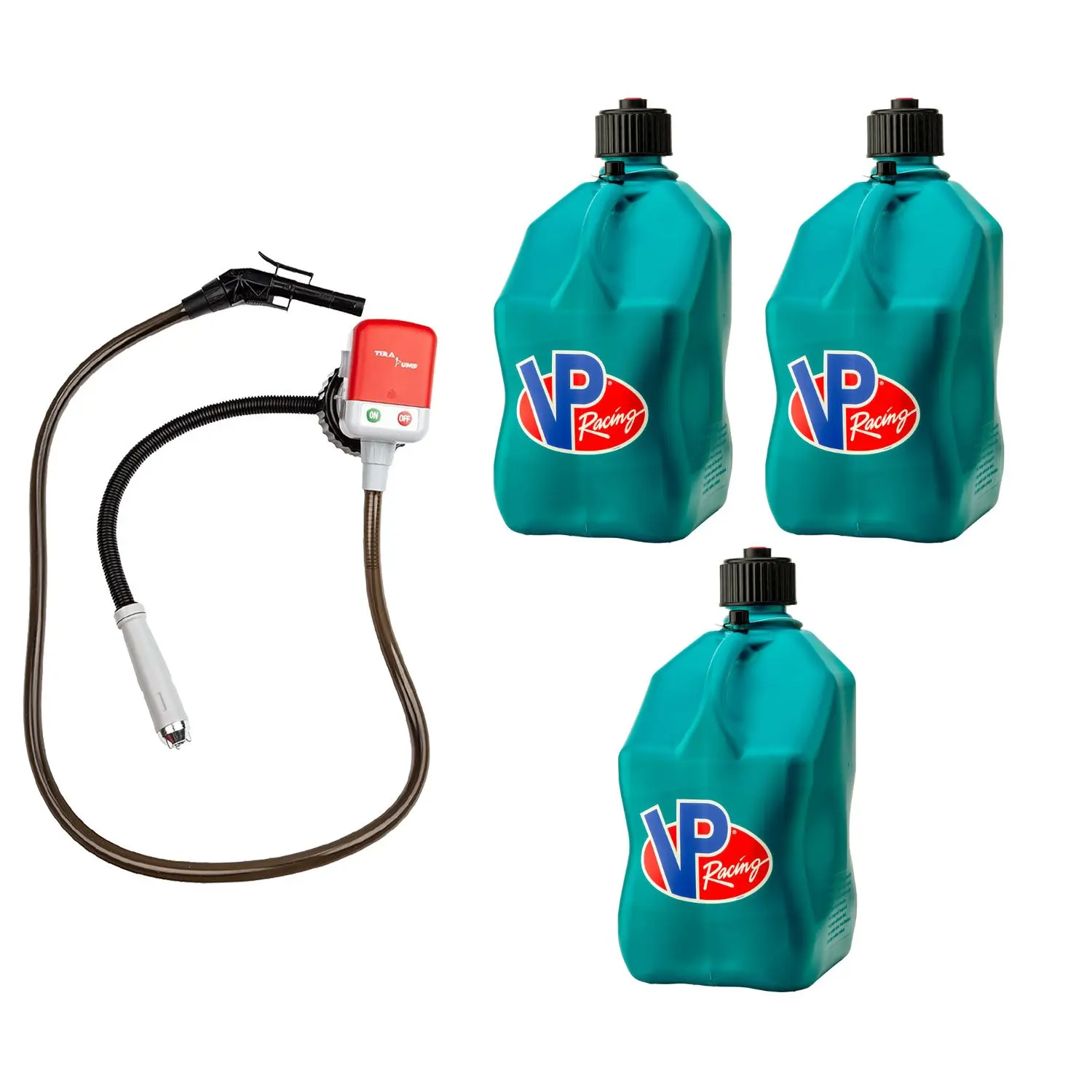 (3 PACK) VP Racing Fuels Utility Jug + (1) Fluid Transfer Pump
