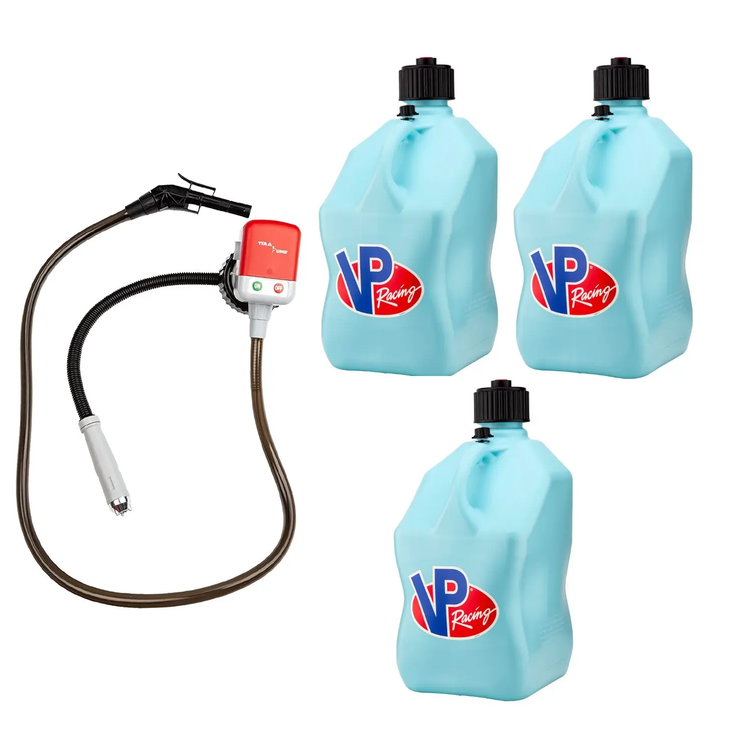 (3 PACK) VP Racing Fuels Utility Jug + (1) Fluid Transfer Pump