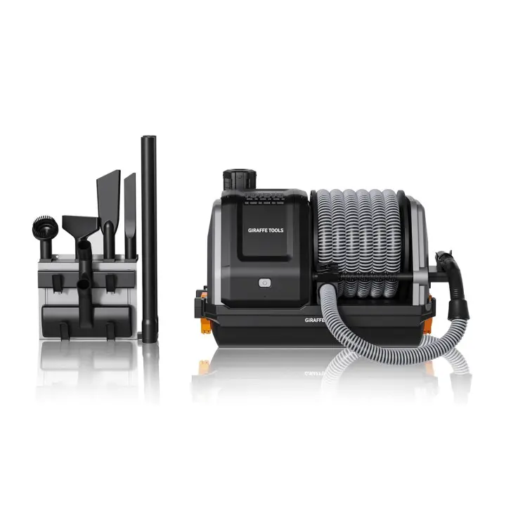 Vacuum Cleaner 30ft Retractable 20KPA Suction 6 Nozzles 4.5 Gallon Dustbin Wall Mounted Wet Dry Home Cleaning Solution