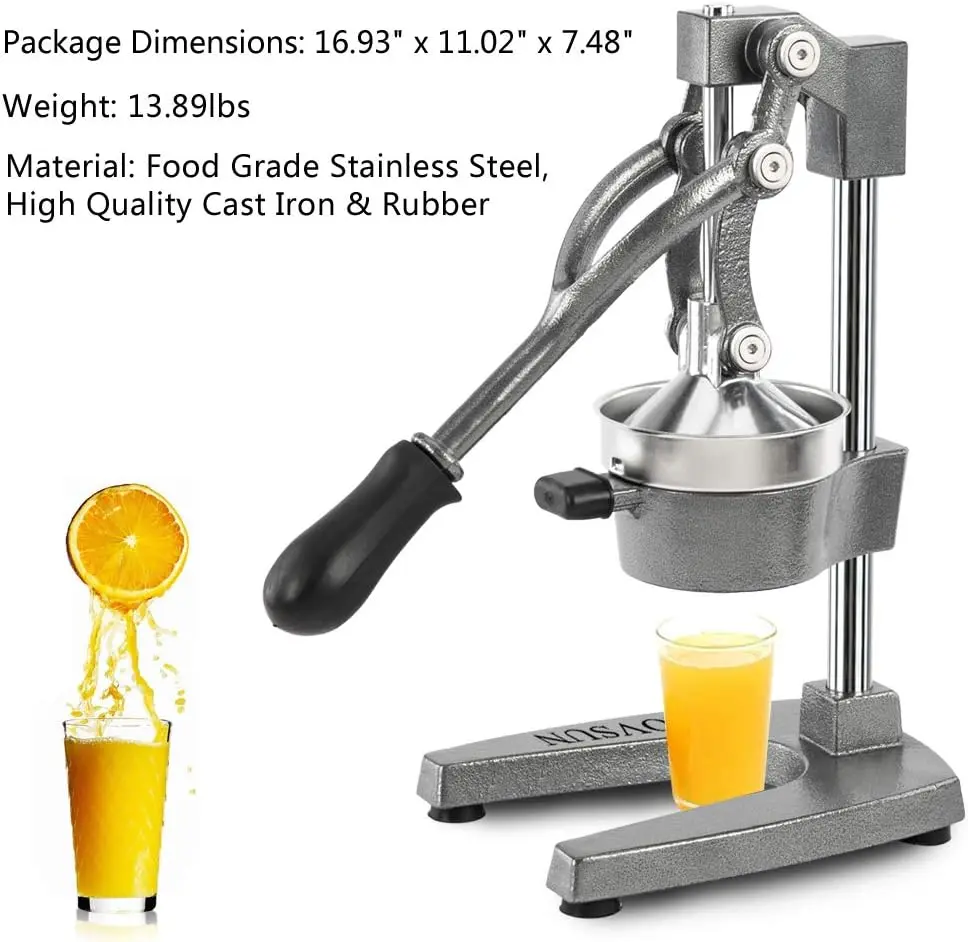 Professional Citrus Juicer Lemon Squeezer, Commercial Manual Fruit Press Juicer for Lemon Pomegranate Orange Juice, Heavy Duty Hand Press Orange Juicer Press and Lime Squeezer Stand summervibes