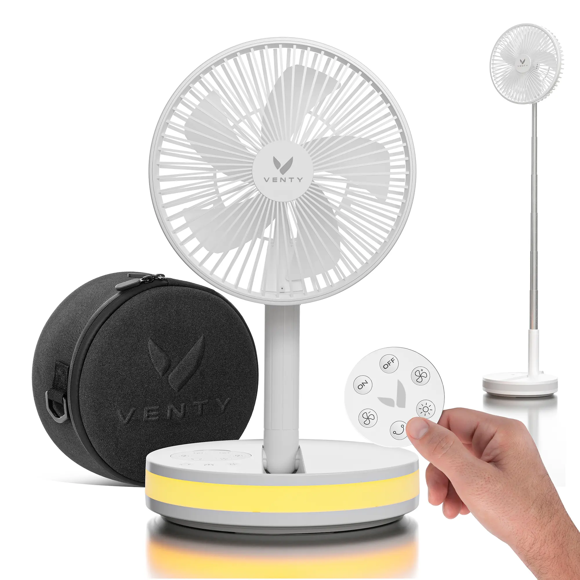 Portable Rechargeable Fan – Powerful Cooling, Long Battery Life & Travel-Friendly Design