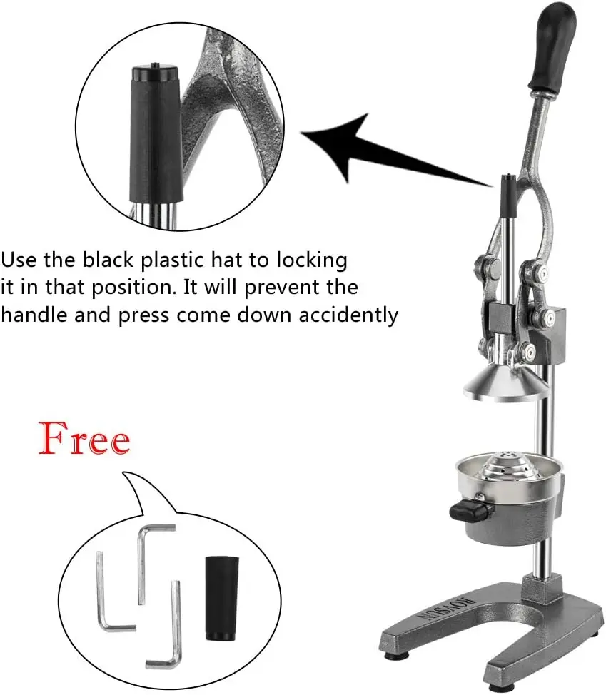 Professional Citrus Juicer Lemon Squeezer, Commercial Manual Fruit Press Juicer for Lemon Pomegranate Orange Juice, Heavy Duty Hand Press Orange Juicer Press and Lime Squeezer Stand summervibes