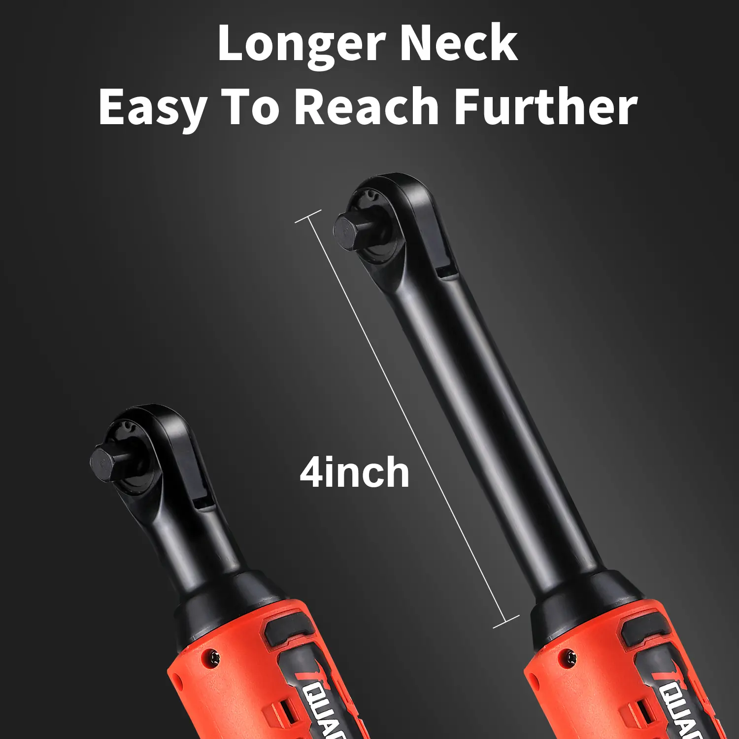18V Extended Cordless Electric Ratchet Wrench Set, extended neck, variable speed, 18V, 3/8 "18V Cordless Electric Ratchet Wrench Set, Automotive Repair Tools
