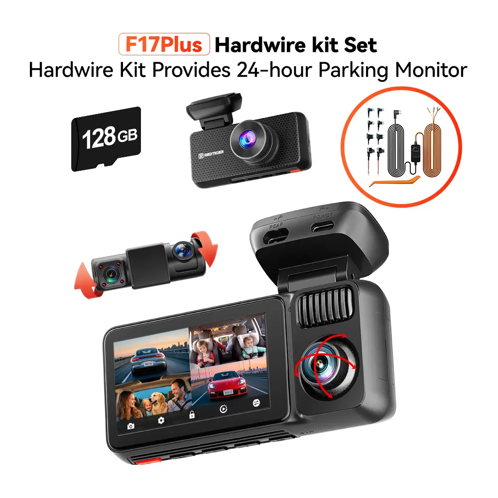 F17 4K 3-Channel Dash Cam with 5GHz WiFi GPS