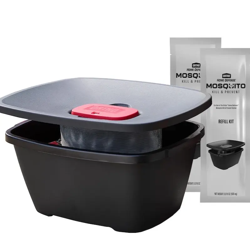 Home Defense Mosquito Kill and Prevent - 2 Month Protection, Controls Mosquitoes and Larvae, Easy-to-Use, Mosquito Killer Protects up to 4,300 sq. ft., 1 Station & 2 Bands