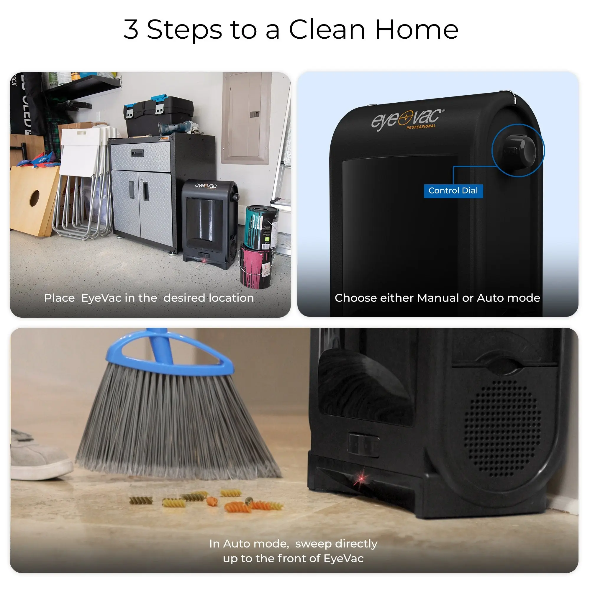 Automatic Dustpan & Touchless Vacuum - 1400W Motor, 23kPA Suction