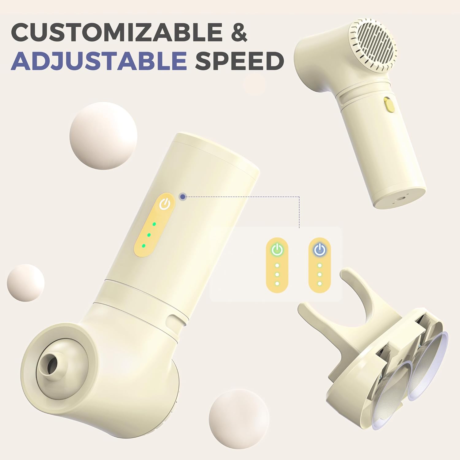 Jet Spa/Bubble Mode, Cordless Portable Bathtub Accessories with 3-Level Adjustable Speed, Bathtub Jets for Home Spa, Relaxing