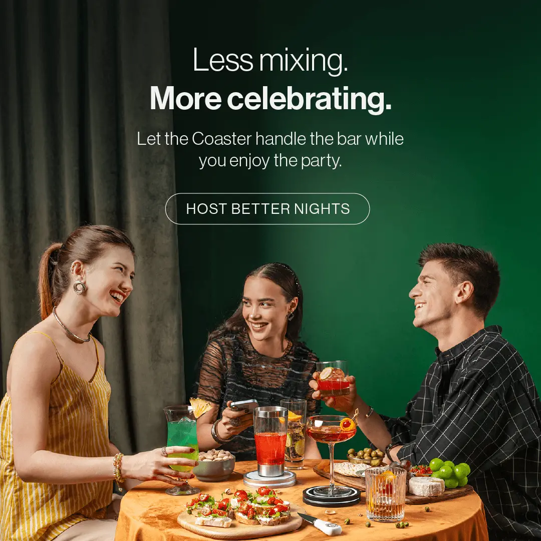 Smart Cocktail Coaster 2.0 – Automated Drink Mixing Guide with Interactive Lighting for Home Bars