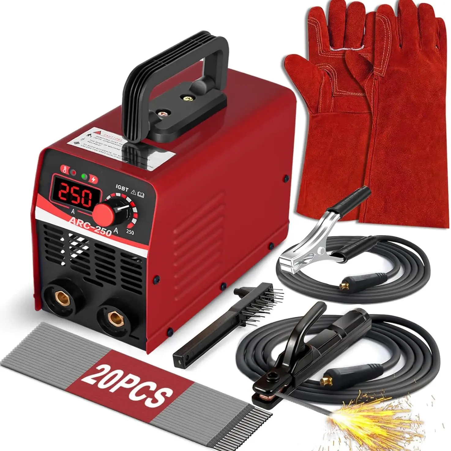 Inverter Stick Welding Machine, 110V Super Mini Portable Welder with 20PCS Rods, Hot Start, Arc Force & Anti-Stick, for 1/16"-1/8" Rods