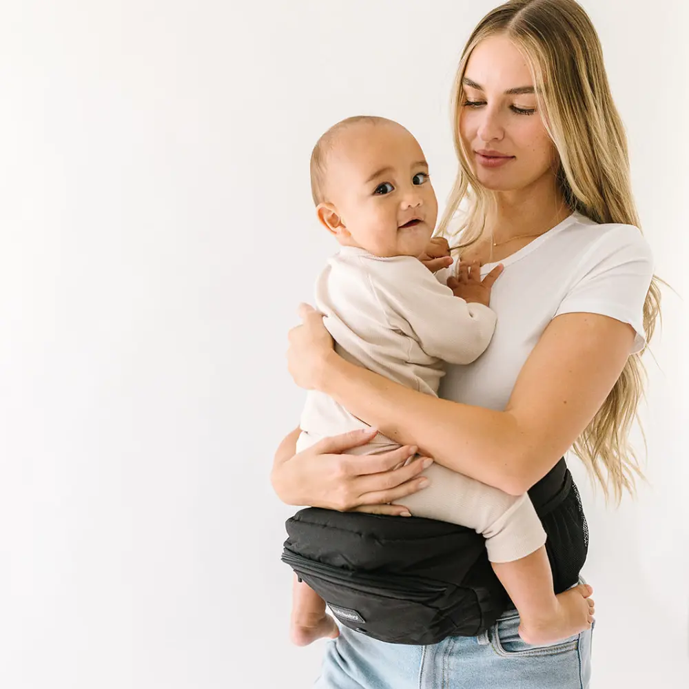 Ergonomic Hip Seat Carrier for Babies and Toddlers 0-3yrs, Safety Approved, Structured Support, Convenient Pockets, Feeding Aid, Durable YKK Zippers, Foam-Free Build