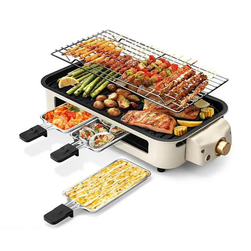 2-in-1 Smokeless Electric Indoor Grill