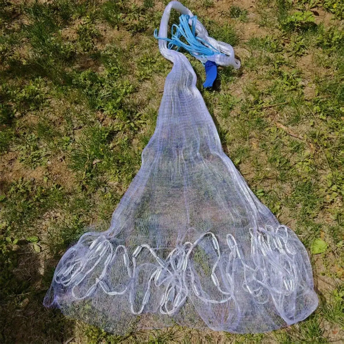 Fishing Cast Net Durable Monofilament White PVC Fishnet with Large Net Pocket for Freshwater Saltwater Fish Shrimp Minnow Bait Easy Setup Strong Design for Anglers Fishermen Teachers Father's Day Gift