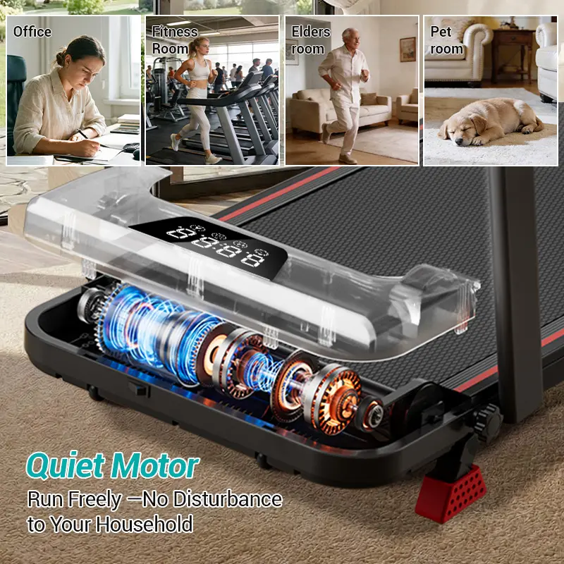 Under Desk Incline Treadmill, High Definition Big Screen Walking Pad with Incline for Home Small, 2.5 HP Quiet Brushless, 300 LBS Capacity