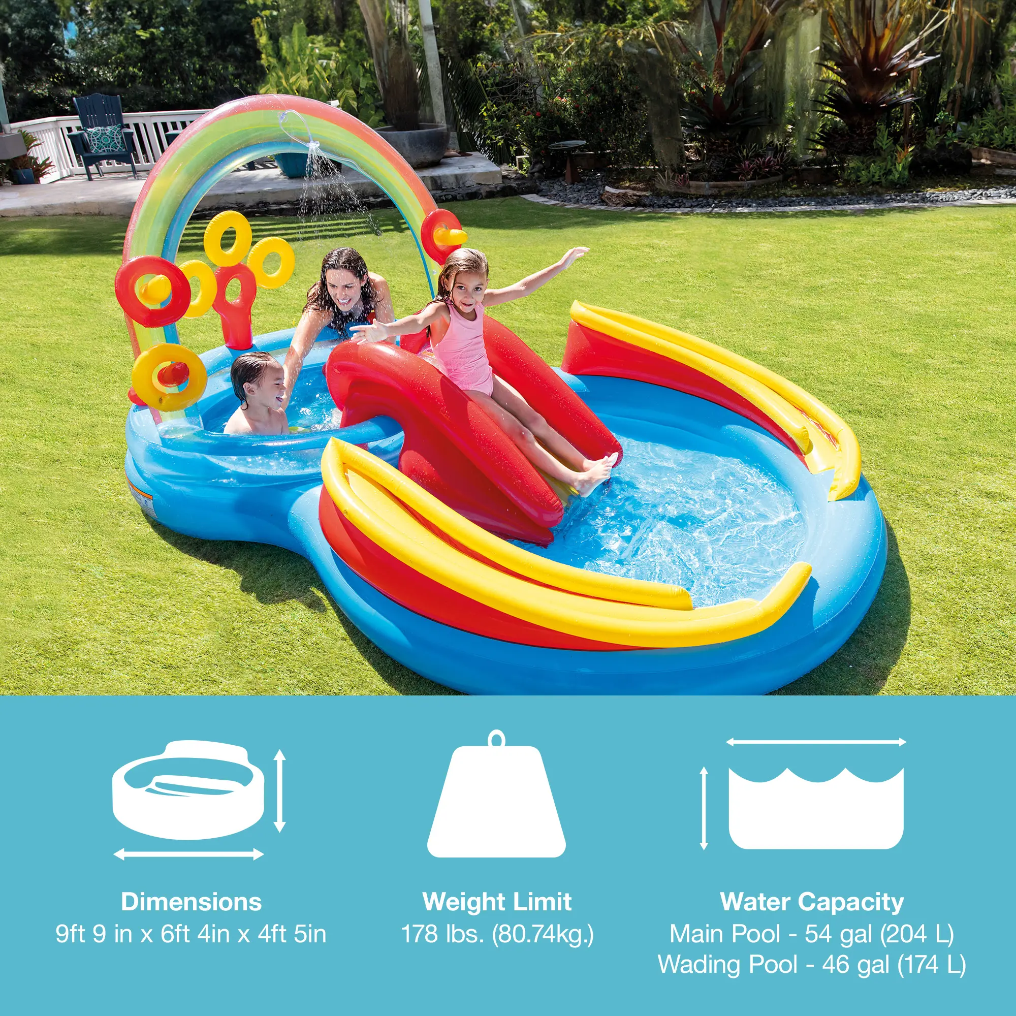 Inflatable Dinosaur Water Park – Kids Outdoor Splash Pool with Water Slide, Sprayer & Summer Backyard Fun
