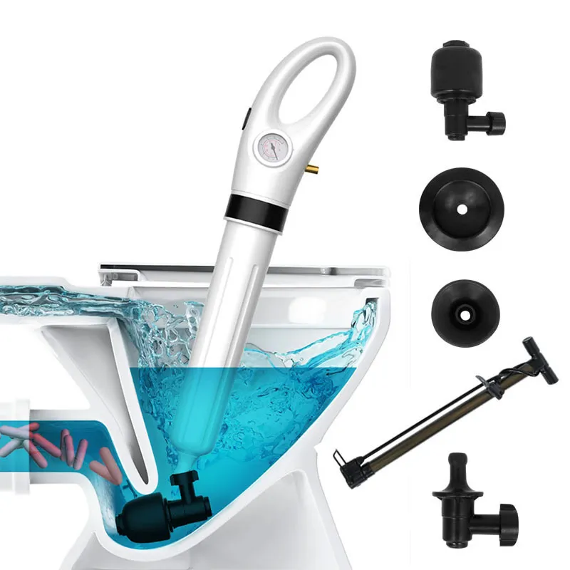 All-In-One Kinetic Air Drain Blaster: High-Pressure Pneumatic Plunger Kit