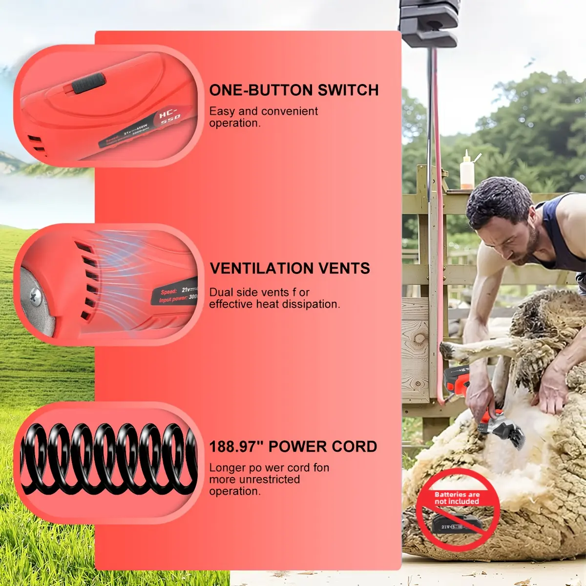 Cordless Electric Wool Clipper