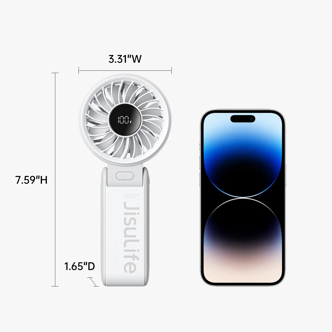 3-in-1 Portable Mini Fan – 5000mAh Rechargeable, 5 Speeds, Handheld, Desk & Neck Fan for Travel & Outdoor Use