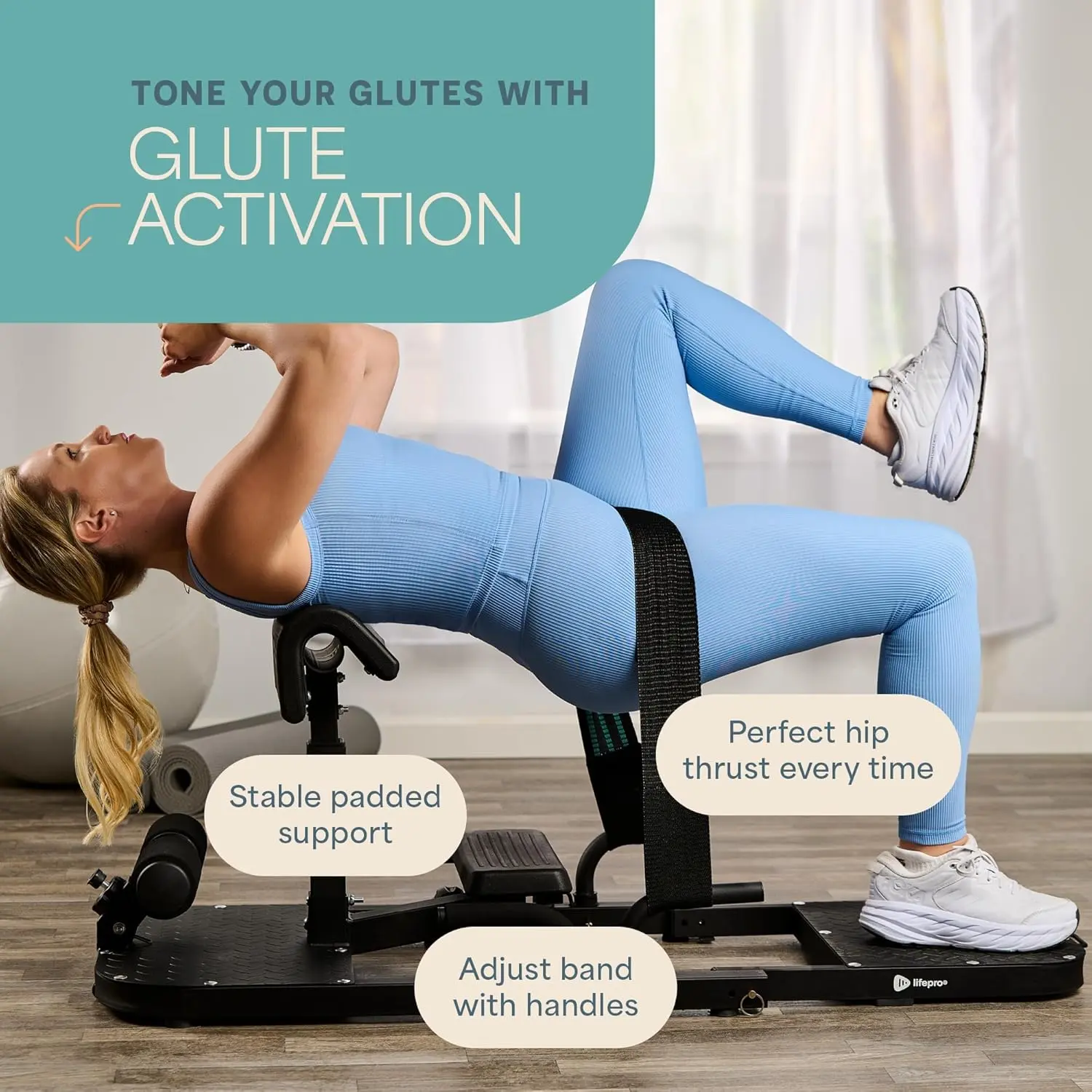 Foldable Hip Thrust Machine – Adjustable Glute & Lower Body Trainer with Lower Back Support for Home Workouts