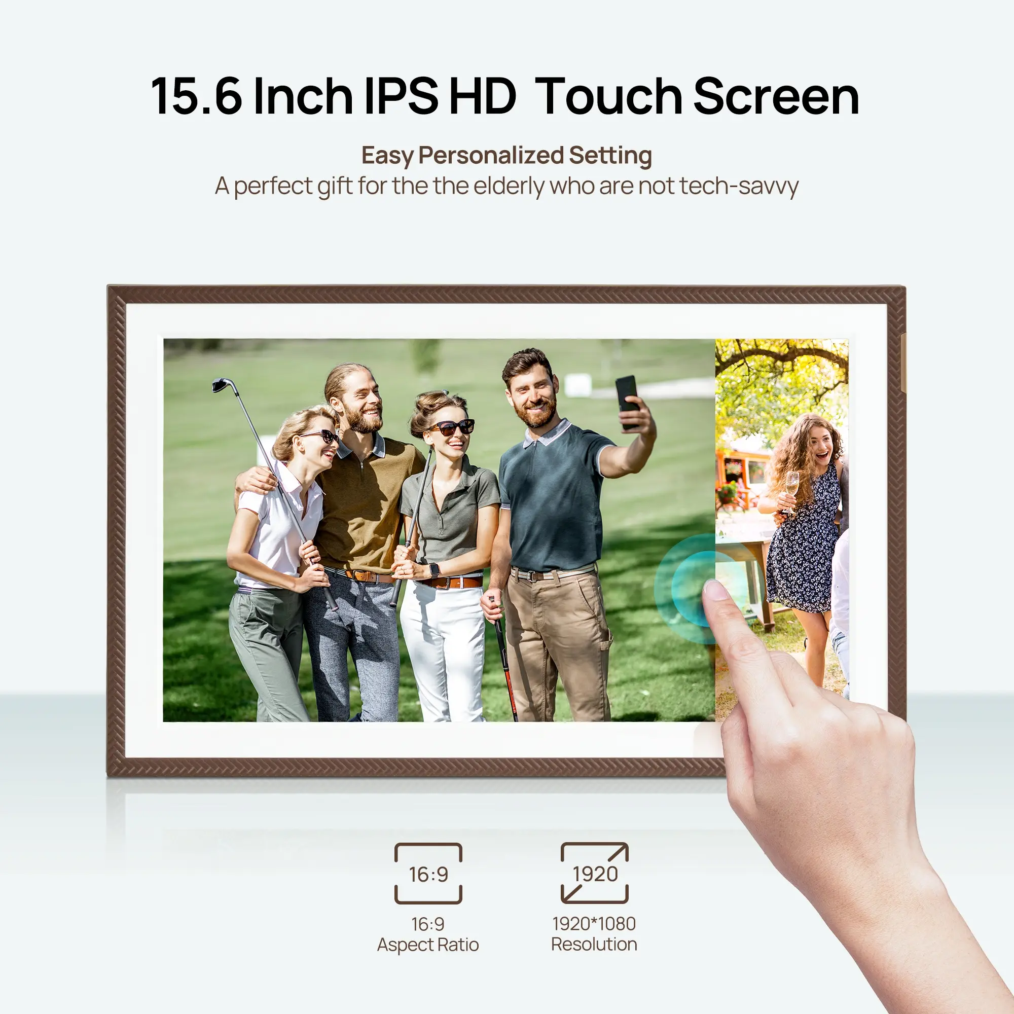 WiFi Digital Photo Frame – Touchscreen Smart Frame for Instantly Sharing Photos & Videos with Unlimited Cloud Storage
