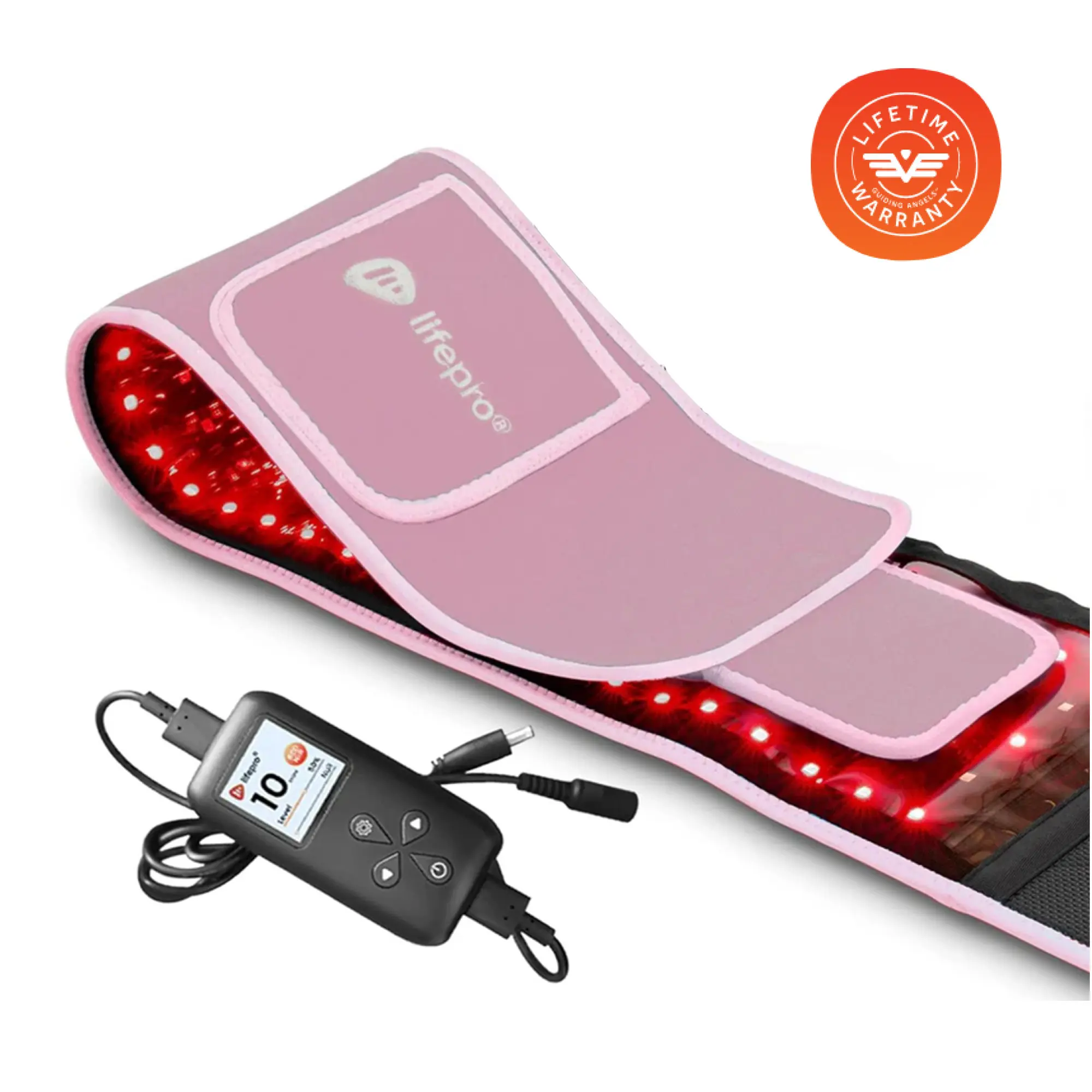 Red Light Therapy Belt – 660nm Red & 850nm NIR LEDs, Portable Wraparound Design with Remote Control