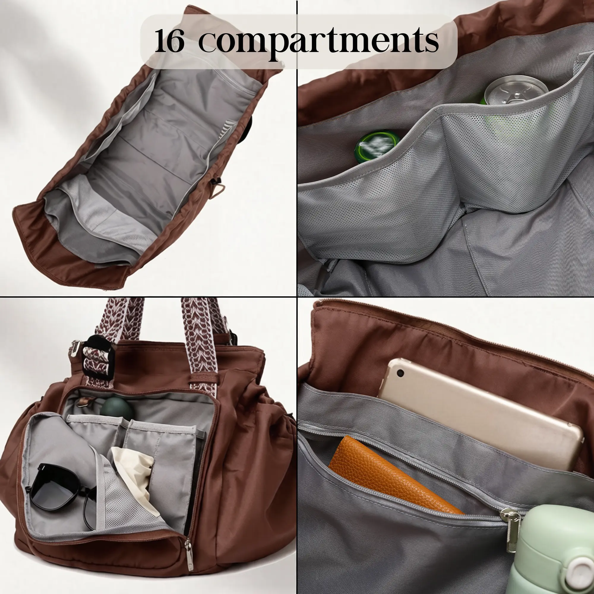 Large Expandable Tote Bag – Multi-Pocket Water-Resistant Carryall for Work, Travel, Nursing & Everyday Use