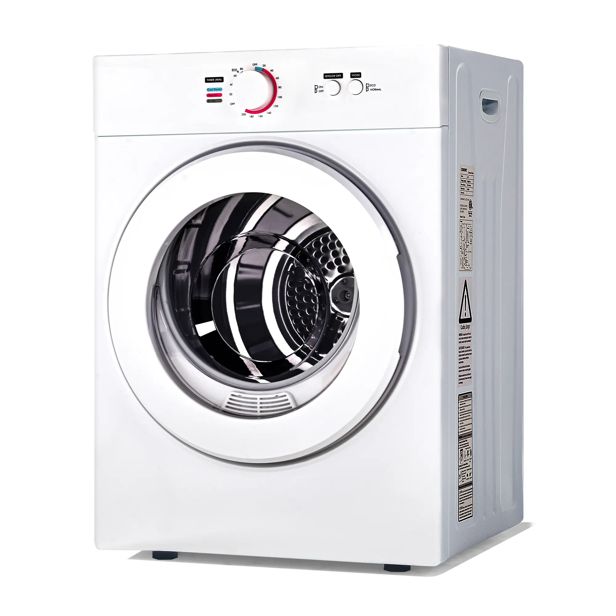 Portable Clothes Dryer – 1.5–1.8 cu.ft, Stainless Steel Drum, Compact for Apartments, RVs & Dorms