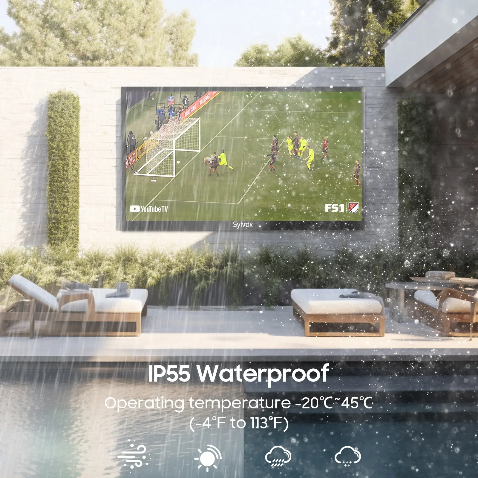 Outdoor 4K UHD IP55 Weatherproof Television