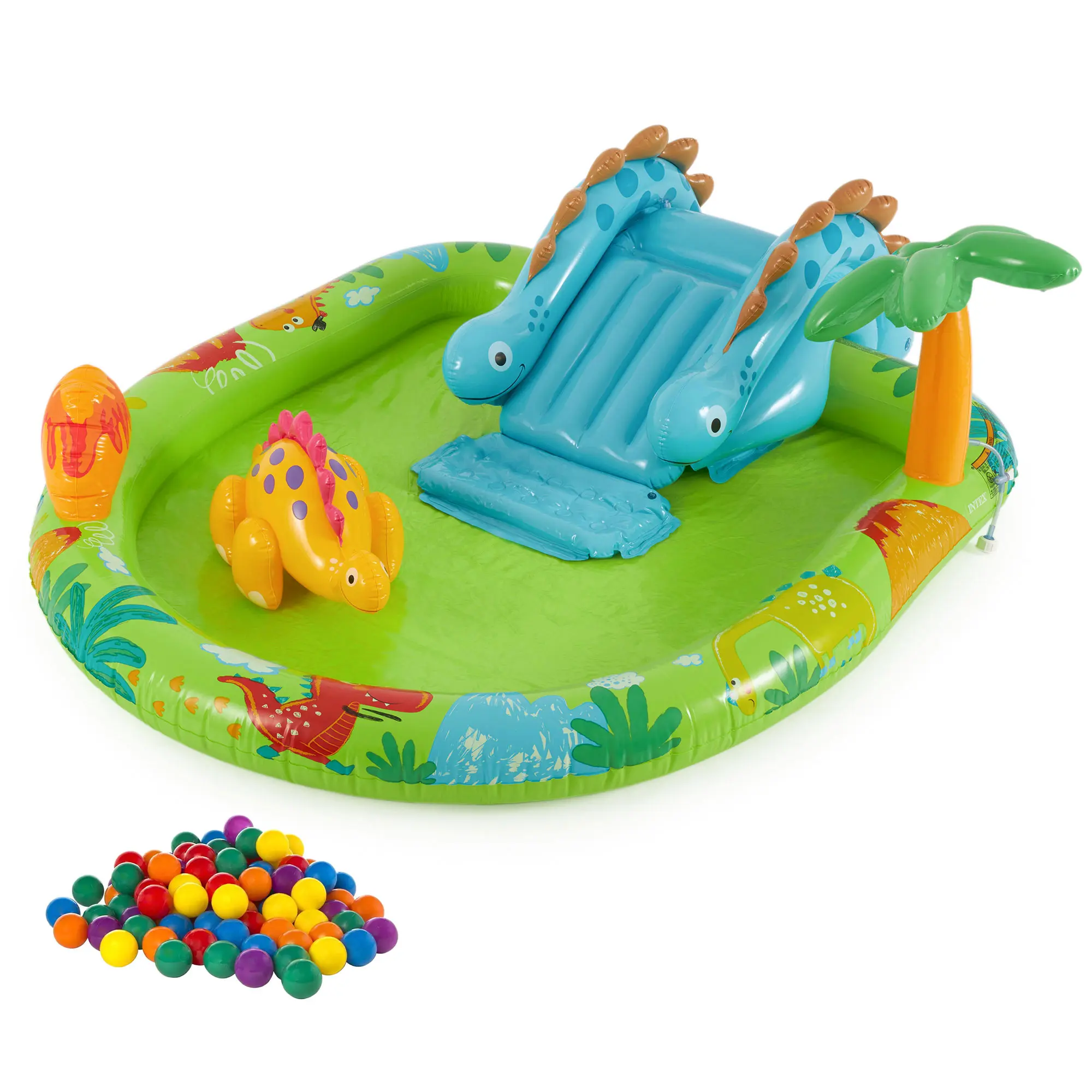 Inflatable Dinosaur Water Park – Kids Outdoor Splash Pool with Water Slide, Sprayer & Summer Backyard Fun