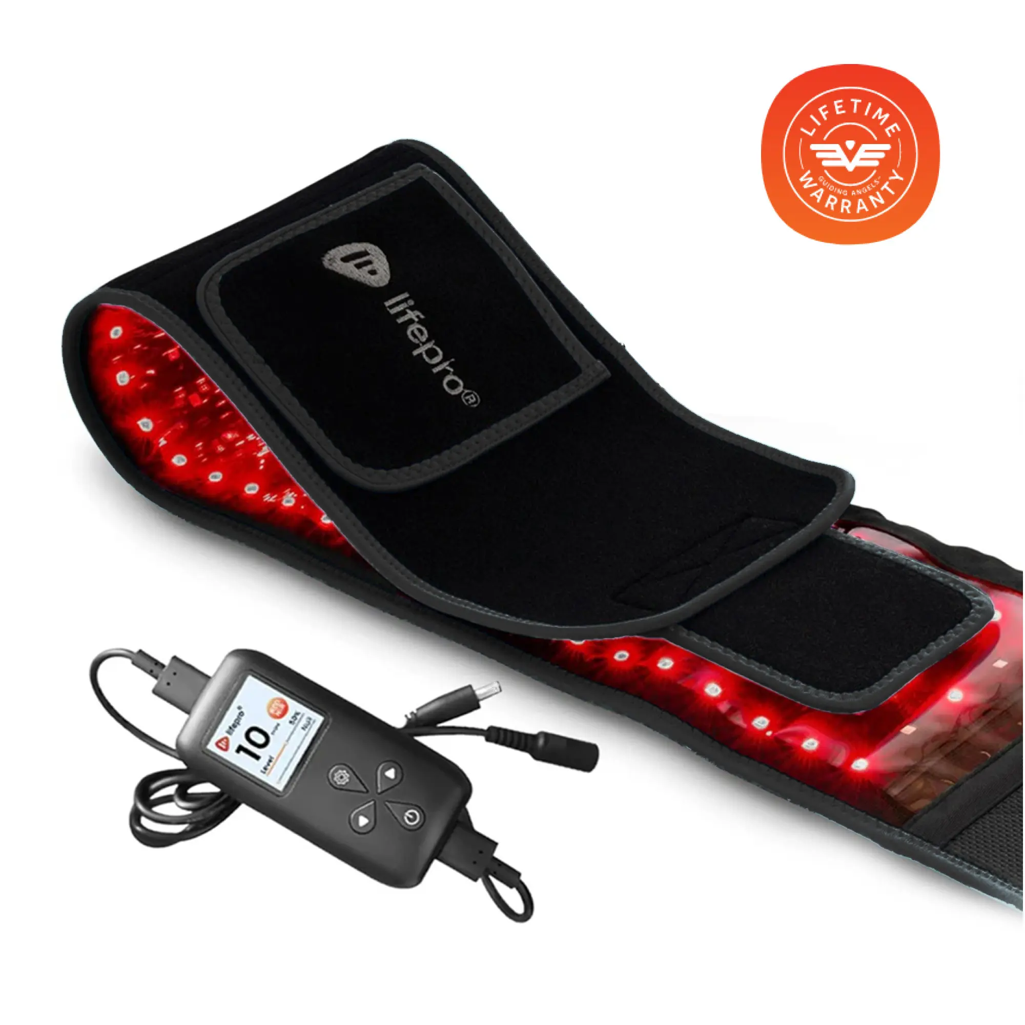 Red Light Therapy Belt – 660nm Red & 850nm NIR LEDs, Portable Wraparound Design with Remote Control