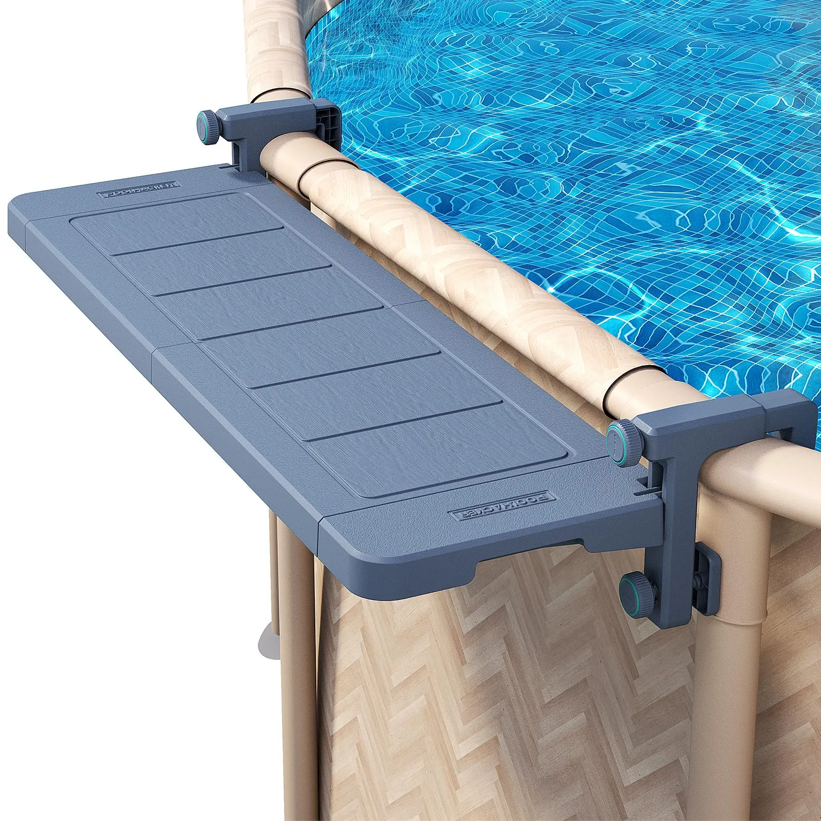Poolside Swim-Up Bar – Foldable Above-Ground Pool Table for Round & Oval Pools, Weather-Resistant Design