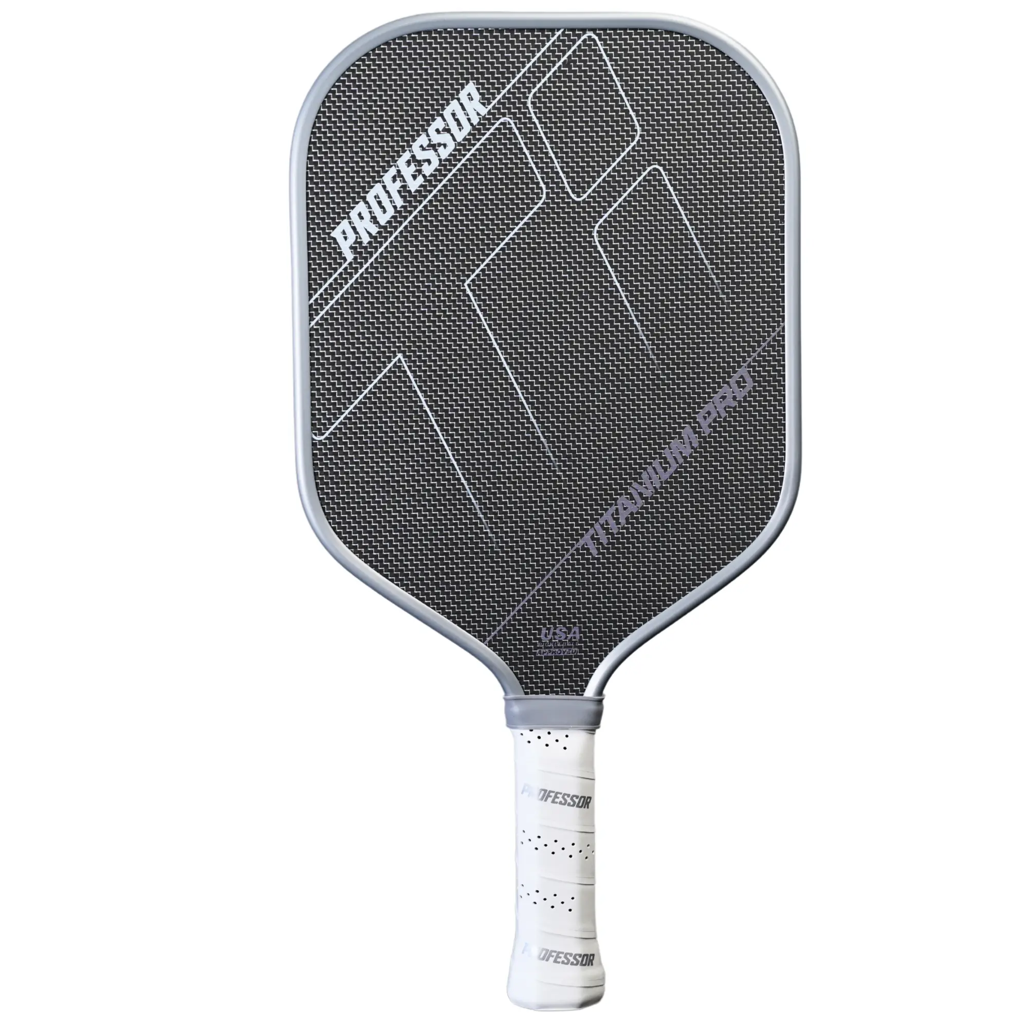 Raw Carbon Fiber Pickleball Paddle - 16MM - USA Pickleball Approved - Honeycomb Core - Power & Control