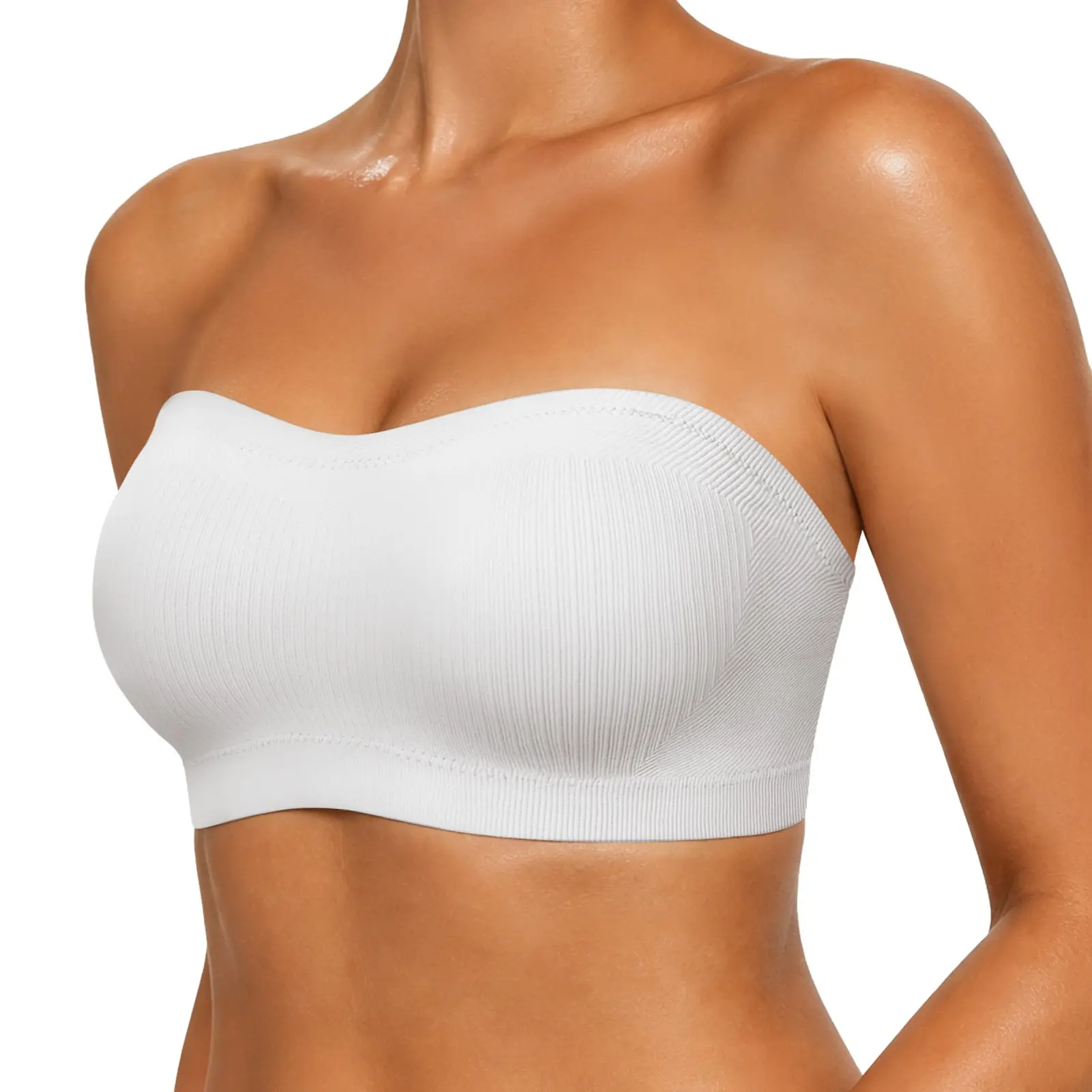 Stays Put Bandeau Bra, Strapless Bra Wireless Seamless Comfort Day