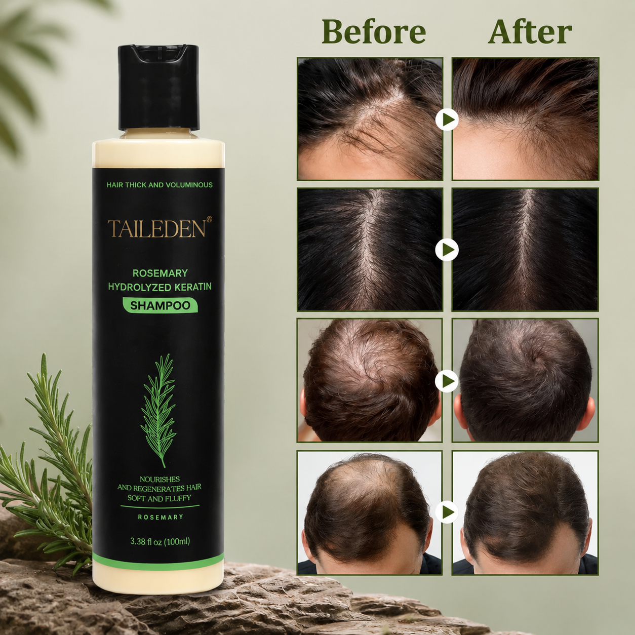 LAST DAY 50% OFF - Organic Rosemary Hair Growth Shampoo