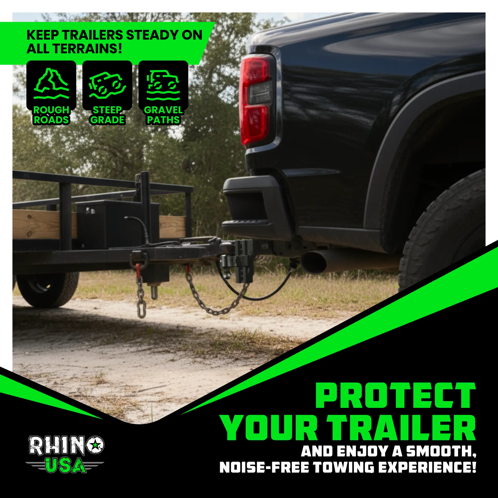 Adjustable Trailer Hitch – 2'' Receiver, Heavy-Duty Aluminum Drop Hitch, 12,500 lb Towing Capacity