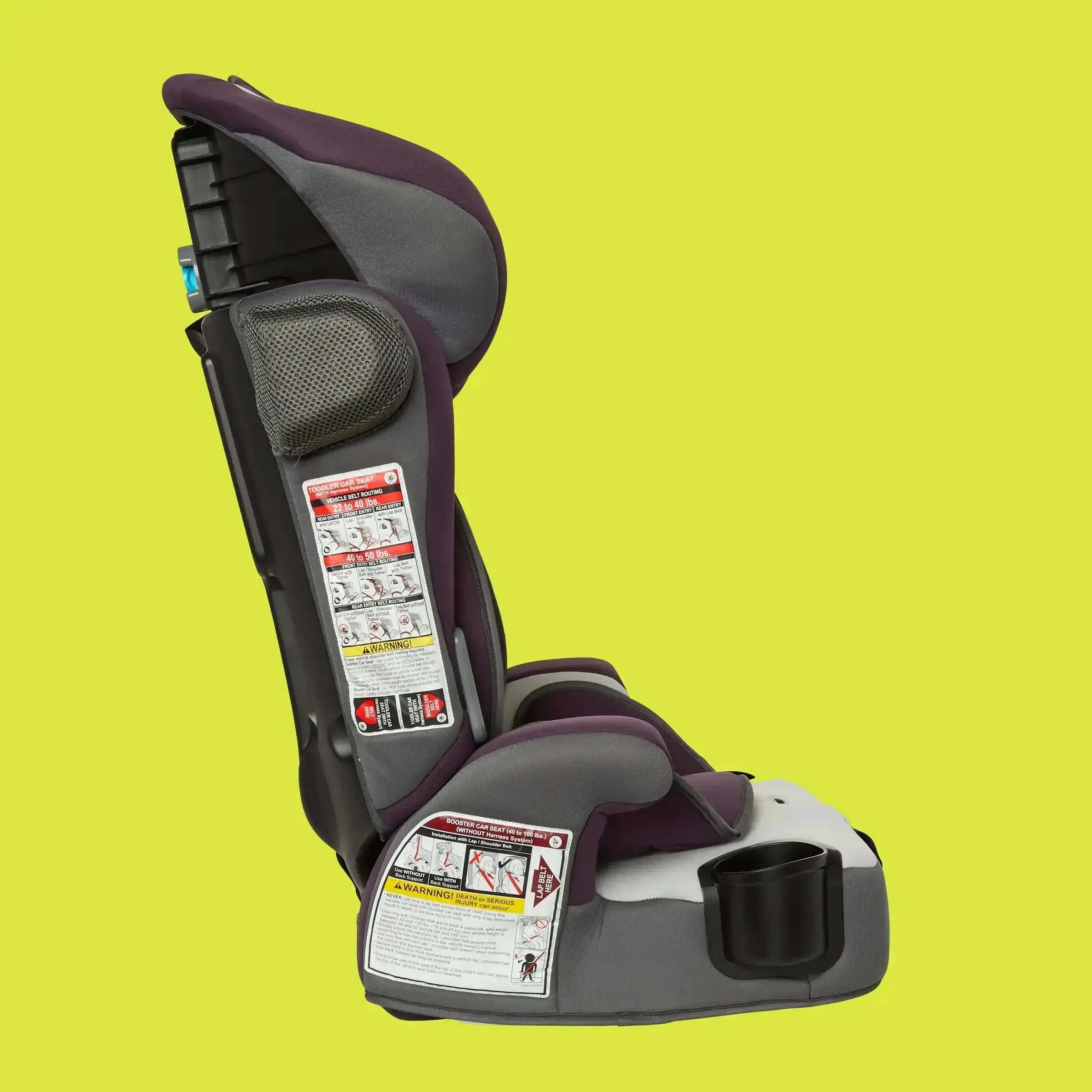 3-in-1 Booster Car Seat with Side Impact Protection & Reversible Inserts Forward Facing Cup Holders