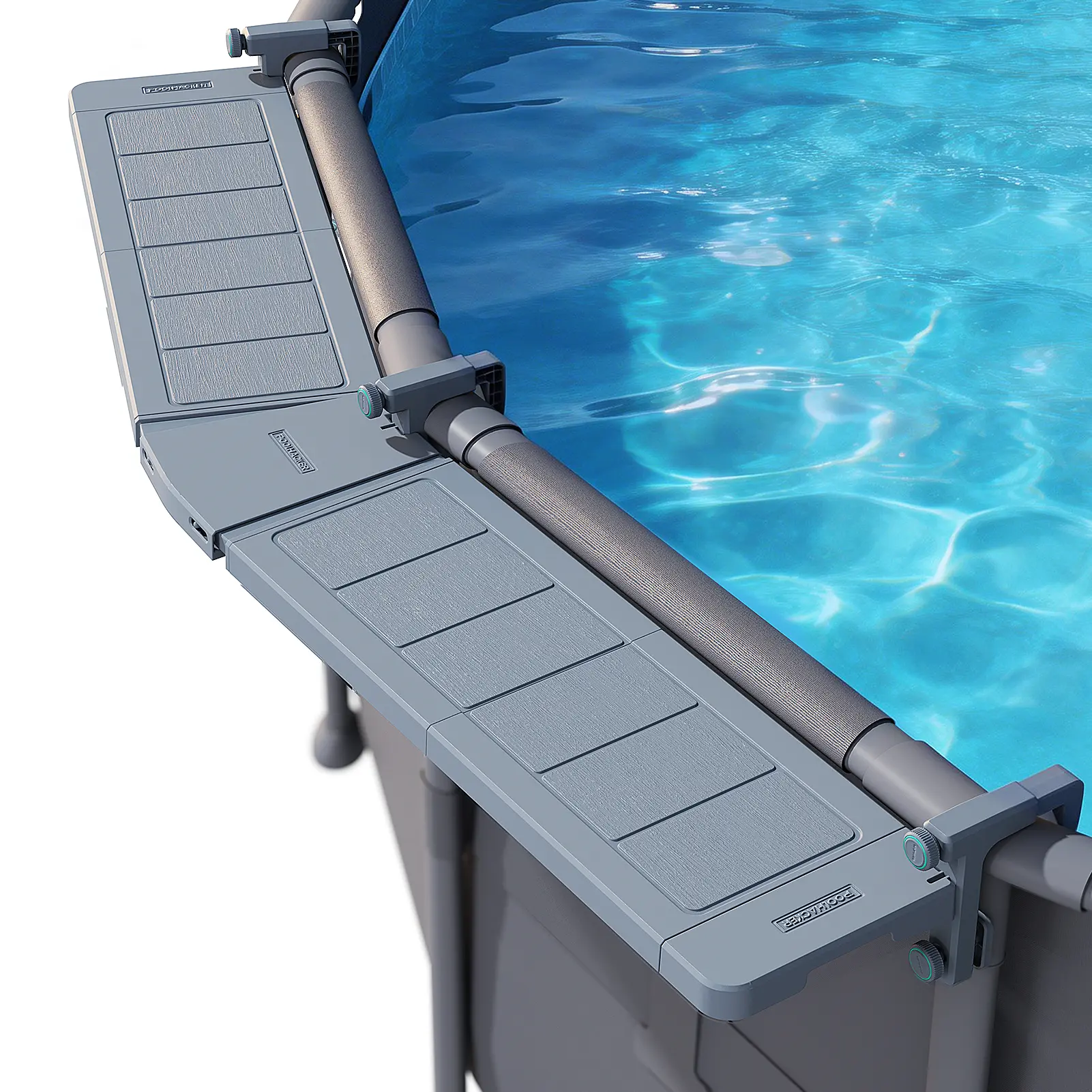 Poolside Swim-Up Bar – Foldable Above-Ground Pool Table for Round & Oval Pools, Weather-Resistant Design