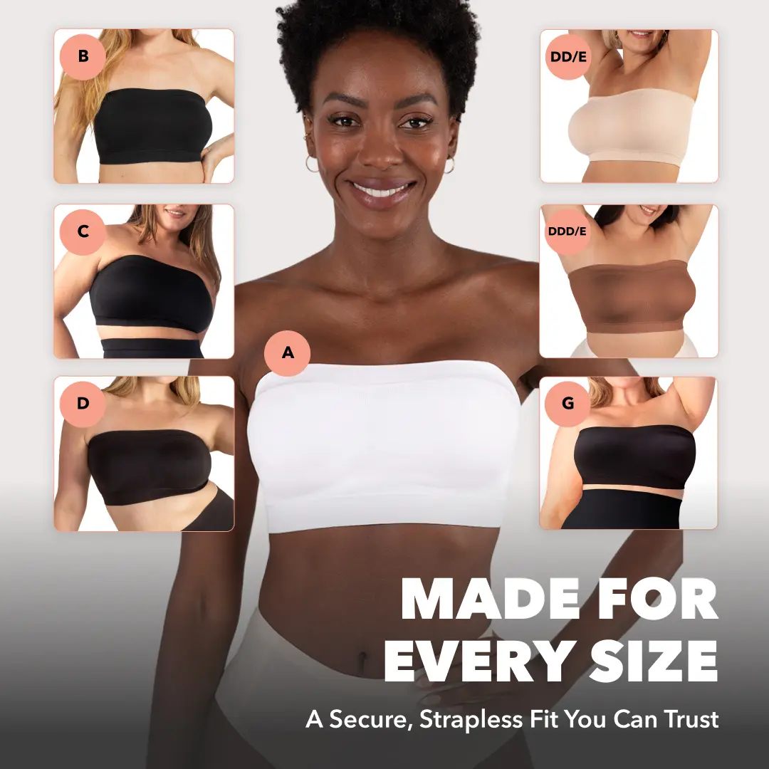 Convertible Strapless Bandeau Bra - Up to F Cup