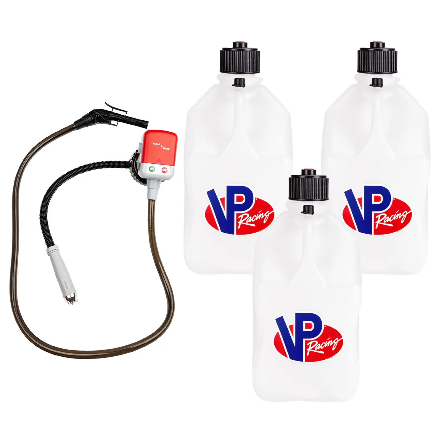 (3 PACK) VP Racing Fuels Utility Jug + (1) Fluid Transfer Pump