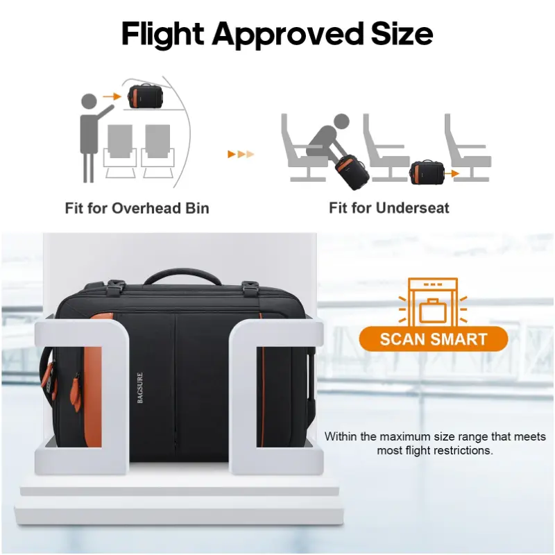 Rolling Backpack with Wheels 17.3 Inch Carry-On Laptop Backpack for Men Women Large Capacity Durable Travel Backpack with USB Port & Anti-Theft Features